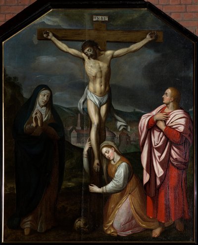 Seurakuntakirkko (Parochiekerk Sint-Martinus). Maalaus. Risteys. 1600-luku. tekijältä Unbekannter Künstler