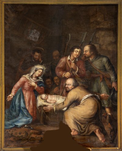 Seurakuntakirkko (Schendelbeke, seurakuntakirkko Sint-Amandus). Maalaus. tekijältä Unbekannter Künstler