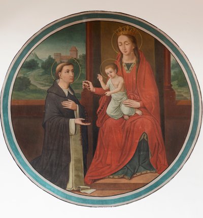 Seurakuntakirkko (Sint-Denijs-Boekel, seurakuntakirkko Sint-Denijs). pohjoinen käytävä. Seinämaalaus. tekijältä Unbekannter Künstler