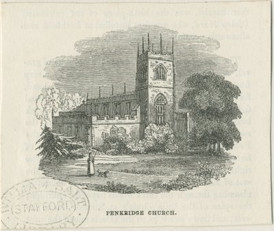 Penkridge Church: puupiirros ja [?1800-luku] tekijältä Unbekannt