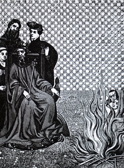Philip II Ranskalainen tuomitsi ranskalaisen teologin Amauryn opetuslapset. tekijältä Unbekannt