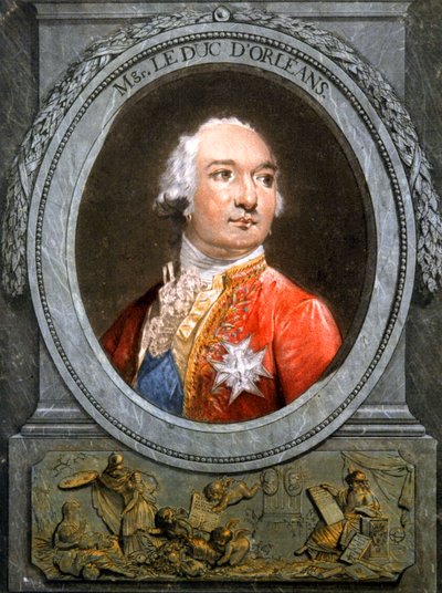 Philippe Egalite, noin 1789 (kaiverrus). tekijältä Unbekannter Künstler