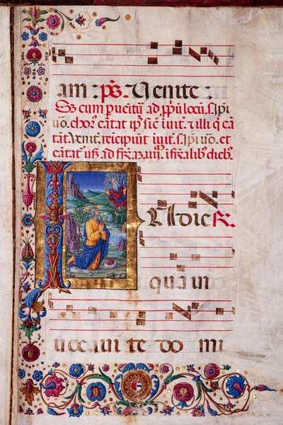 Piccolomini-kirjasto: Kuorokirja, cod. 7.G, ff. 40v ja "Jeremiah