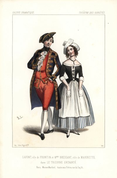 Pierre-Cheri Lafont Frontinin ja Madame Bressantin roolissa tai Augustine Dupont Marinetten roolissa Theophile Gautier