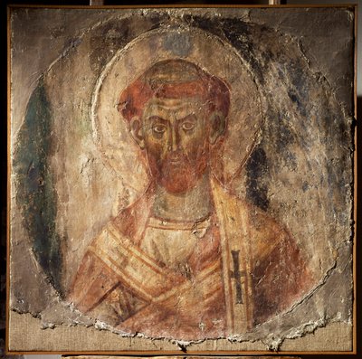 Paavi Anacletus (tai Cletus) (fresko, 5. vuosisata) tekijältä Unbekannter Künstler