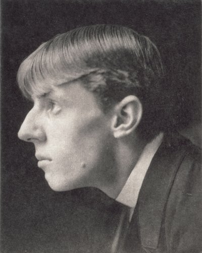 Frederick Evansin (1853-1943) muotokuva Aubrey Beardsleystä (1872-98) (seepiakuva) tekijältä Unbekannt