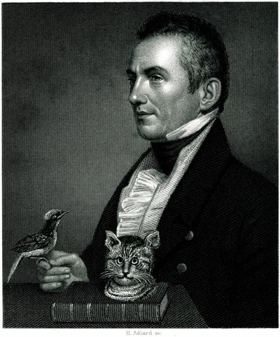 Englantilaisen luonnontieteilijän Charles Watertonin (1782 - 1865) muotokuva 1800-luvun kaiverruksessa. tekijältä Unbekannter Künstler