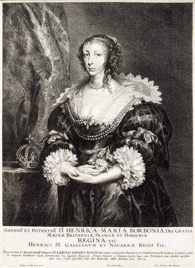 Kuningatar Henrietta Maria de Bourbonin muotokuva tekijältä Unbekannt