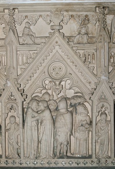 Portugali, Estremaduran alue, Leirian piiri, Alcobaca, Pyhän Marian luostari, yksityiskohta Ines de Castron (1320-1355) haudasta tekijältä William Jennys