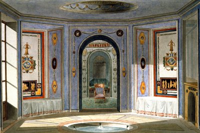 Kylpyhuonehanke Directoire-järjestelmässä, 1700-luvun loppupuoli (akvarelli) tekijältä Unbekannter Künstler