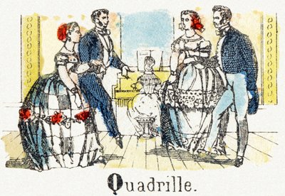Q - Quadrille - Child Entertainment Alphabet c.1890 (litografia) tekijältä Unbekannt