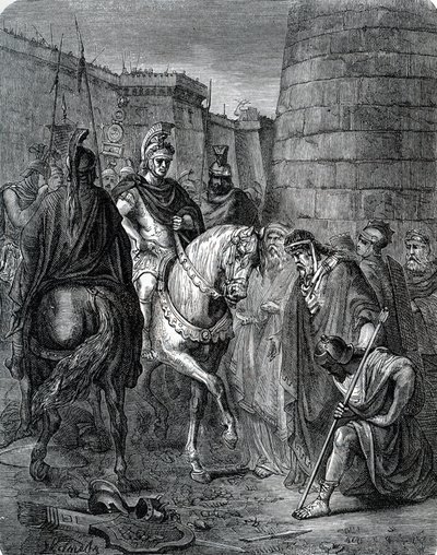 Quintus Caecilius Metellus Macedonicus (210-116 eKr.) Kreikassa Skarpheian taistelun jälkeen akheneja vastaan vuonna 147 eKr. (Metellus Kreikassa sen jälkeen, kun hän oli voittanut Megalopolisin Critolaoksen Skarpheian taistelussa). tekijältä Unbekannter Künstler