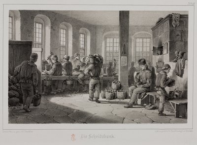 Raaka-aineiden käsittely, metallurgia jalostus metallimalmi, Saksa, c 1851 tekijältä Unbekannt