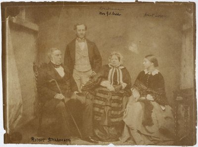 Robert Stephenson, englantilainen kone- ja rakennusinsinööri ja perhe, n. 1850-luku tekijältä Unbekannt
