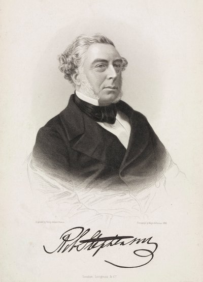Robert Stephenson, englantilainen kone- ja rakennusinsinööri, n. 1850-luku tekijältä Unbekannt