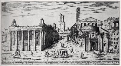 Forum Romanum 1500-luku (kaiverrus) tekijältä Unbekannter Künstler