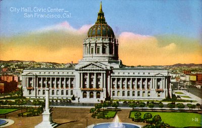 San Francisco: City Hall, Civic Center tekijältä Unbekannter Künstler