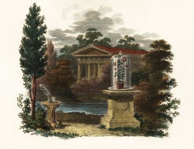 Stephen Halesin tieteelliset keksinnöt puutarhassa.1802 (kaiverrus) tekijältä Unbekannter Künstler