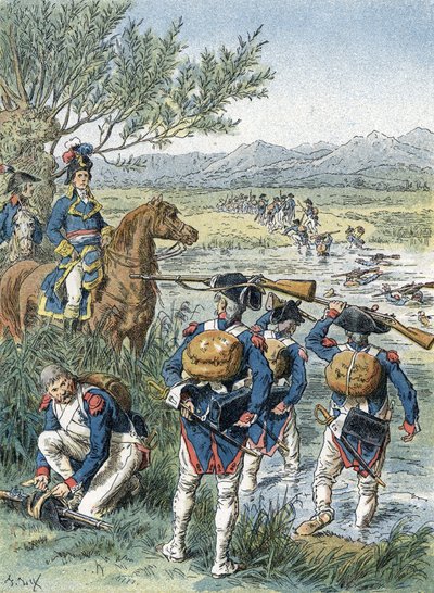 Toinen Zürichin taistelu, Limmat Crossing (1799) tekijältä Unbekannter Künstler