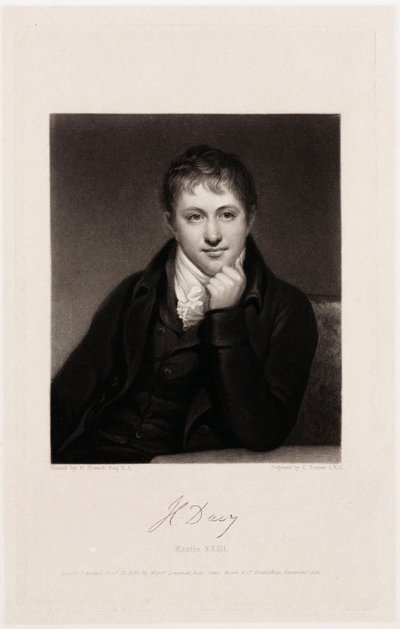 Sir Humphry Davy, englantilainen kemisti tekijältä Unbekannt