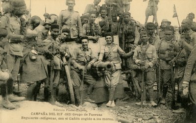 Espanjalaiset Regulares kaapatun berberikanuunan ympärillä tekijältä Unbekannter Künstler