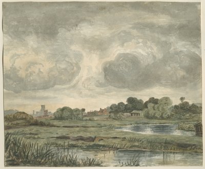 Stafford - Kaukainen näkymä idästä: akvarellimaalaus, nd [?1800-luku] tekijältä Unbekannt