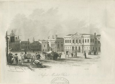 Stafford - Market Place: kaiverrus, nd [c 1841] tekijältä Unbekannt