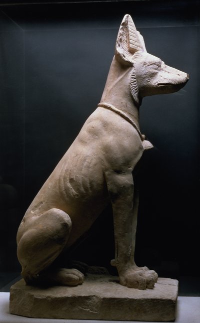 Koiran patsas, Mesopotamia, noin 5000-1000 eKr. (kalkkikivi) tekijältä Unbekannt