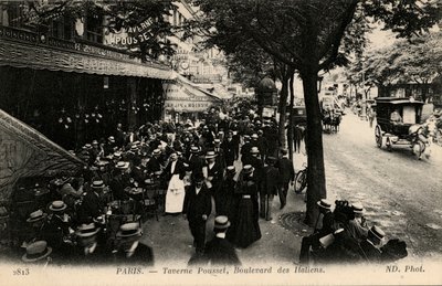 Taverne Pousset, Boulevard des Italiens, Pariisi tekijältä Unbekannter Künstler