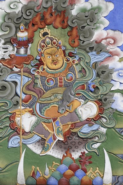 Tuhannen buddhan temppeli Dashang Kagyu Lingin seurakunta Temppelin vartija, La Boulaye, Ranska tekijältä Unbekannt