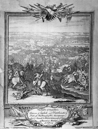 Ramilliesin taistelu, n.1780 (kaiverrus) tekijältä Unbekannt