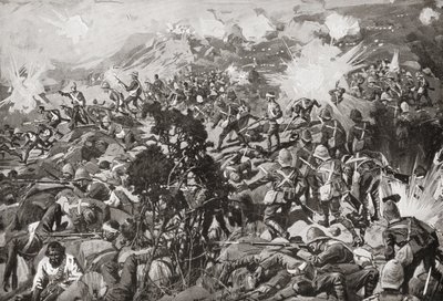 Spion Kopin taistelu, Tugela-joki, Natal, Etelä-Afrikka, 2324. tammikuuta 1900 toisen buurisodan aikana. tekijältä Unbekannt