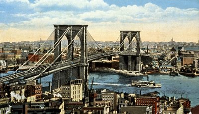 Brooklynin silta, New York, n.1930 (Postikortti) tekijältä Unbekannter Künstler