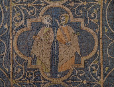 Clare Chasuble, yksityiskohta St Peter and St Paulista, brittiläinen tekijältä Unbekannt