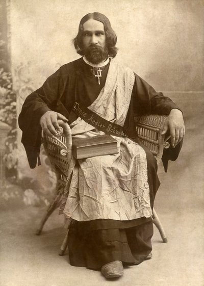 The Divine Healer Schrader, Temple, Texas, n. 1888 (b/w kuva) tekijältä Unbekannt