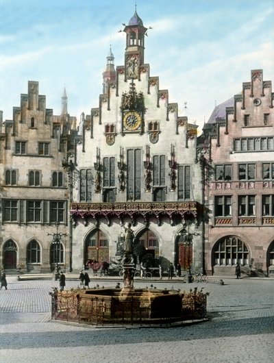 Frankfurtin kaupungintalo on nimeltään Römer tekijältä Unbekannter Künstler
