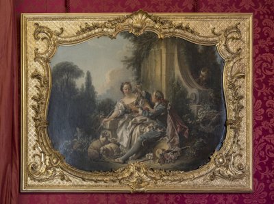 Gallanti pastori tai Garland. François Boucherin (1703-1770) maalaus. Prinsessan paraati tai paraatihuone. Hotel de Soubise, Pariisi tekijältä Unbekannt