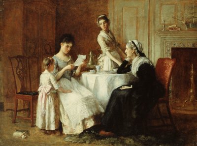 Kauan odotettu kirje, 1890 tekijältä Unbekannt