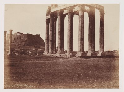 Jupiter Olympiuksen temppeli, n. 1849 tekijältä Unbekannt