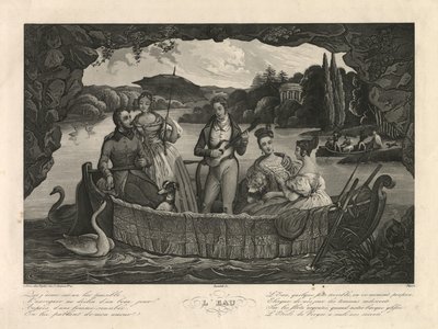 The Water, Pariisi, n.1835 (kaiverrus) tekijältä Unbekannter Künstler