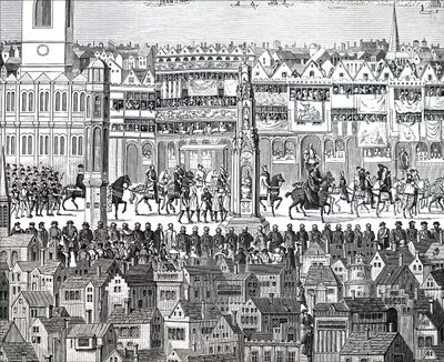 Kuningas Edward VI:n kruunauskulkue. tekijältä Unbekannt