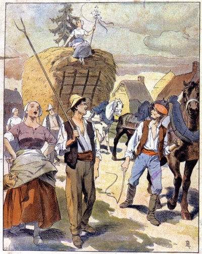 Beaucen viimeinen vehnävaunu, noin 1910 (kuva). tekijältä Unbekannter Künstler
