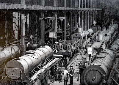 Robert Stephenson and Companyn valmistuslattia. tekijältä Unbekannt