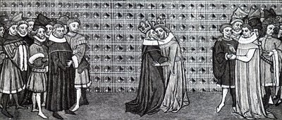 Ranskan kuningas Edward III:n ja Filipp V:n tapaaminen. tekijältä Unbekannt