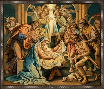 Syntymäjuhla - Madonna ja lapsi - Uusi testamentti tekijältä Unbekannter Künstler