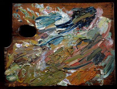 Hollantilaisen taidemaalarin Vincent Van Goghin (1853-1890) paletti, 35 cm. tekijältä Unbekannter Künstler