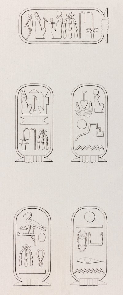 Thebes: Hieroglyfit, lähikuva tekijältä Unbekannt