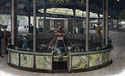 Lämpömatkailu: la source de la sainte Grille a Vichy, Allier 1905 ca. (Kylpylämatkailu: Sainte-Grille-lähde Vichyssä, Ranska) tekijältä Unbekannter Künstler