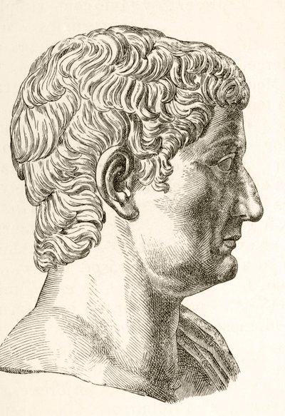 Tiberius Caesar Augustus (42eKr - 37jKr), Rooman toinen keisari, syntynyt Tiberius Claudius Nero, El Mundo Ilustradosta, julkaisi Barcelonan tekijältä Unbekannt