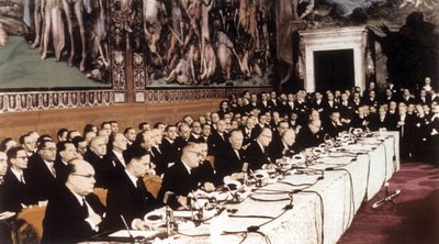Rooman sopimus, 25. maaliskuuta 1957 (valokuva). tekijältä Unbekannter Künstler